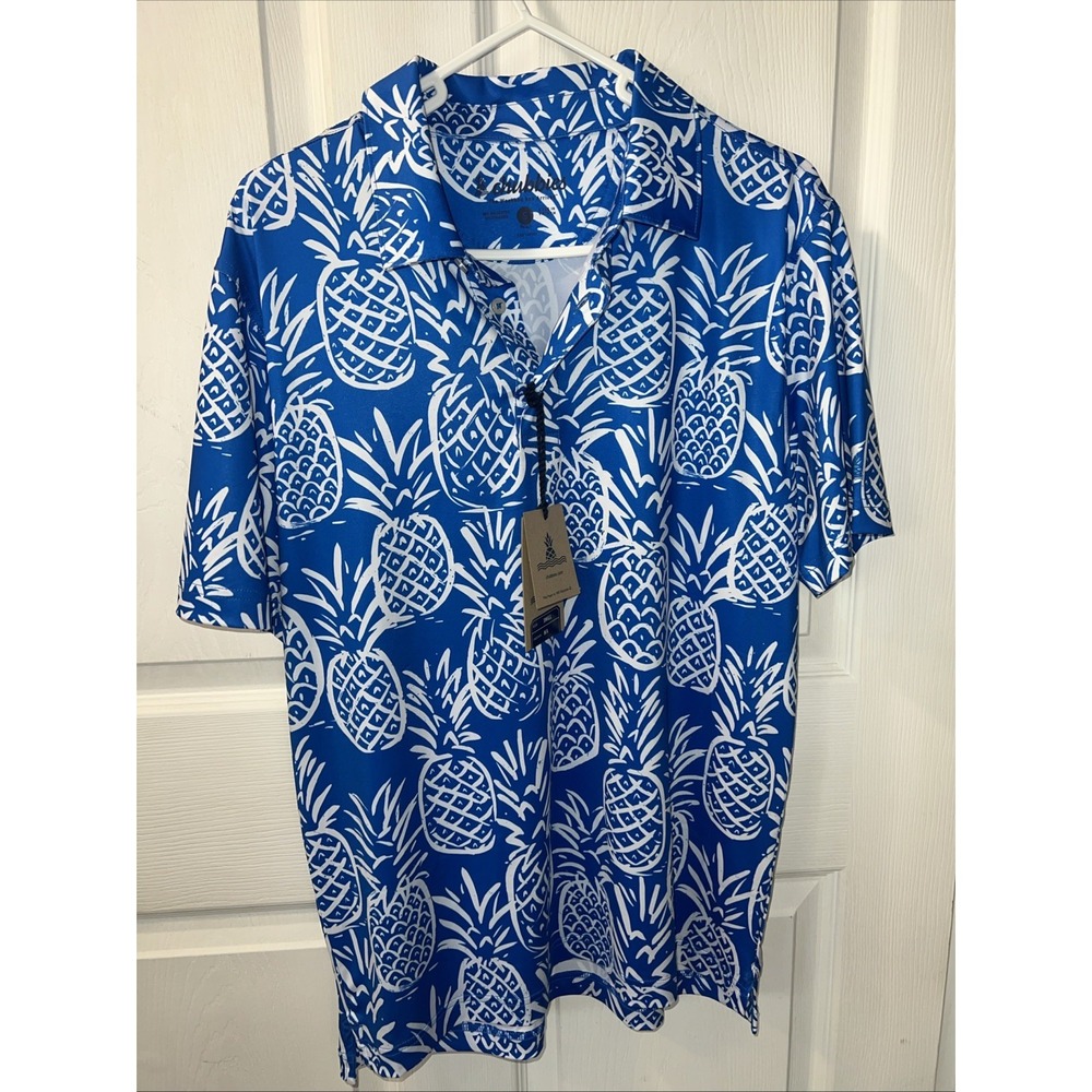 Chubbies Mens Performance Polo‎ 2.0 The Thigh Napple Pineapple Print Size Small